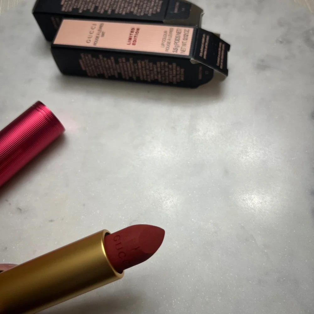Gucci Rouge a Levres Lipstick Matte 505 Janet Rust Limited Edition Lip 3.5g x 2